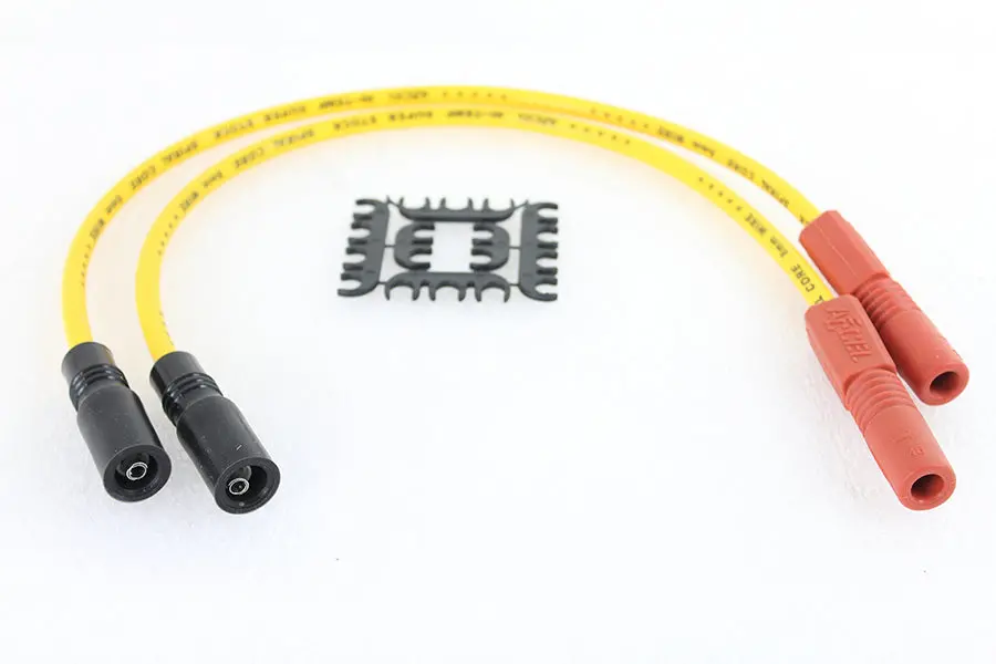 Accel 8Mm S/S Spiral Core Ignition Wire Set Yellow - V-Twin Mfg. 1