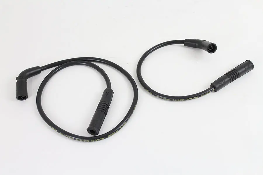 Accel 8Mm S/S Spiral Core Ignition Wire Set Black - V-Twin Mfg. 1