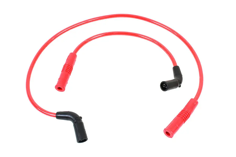 Accel 8Mm S/S Spiral Core Ignition Wire Set Red - V-Twin Mfg. 1