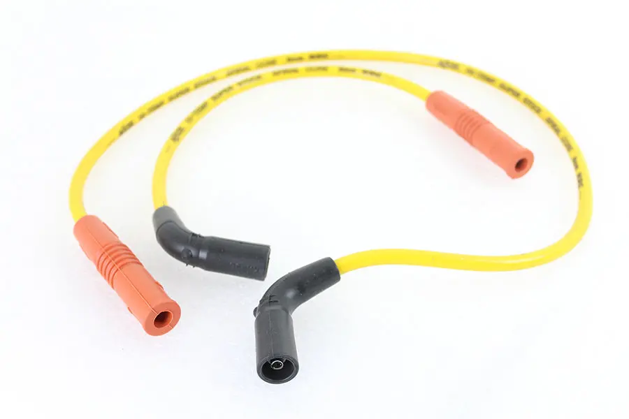 Accel 8Mm S/S Spiral Core Ignition Wire Set Yellow - V-Twin Mfg. 1