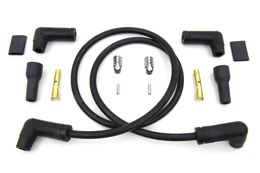 Accel Black 8.8Mm Spark Plug Wire Kit - V-Twin Mfg. 1