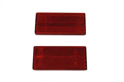 Replica Red Reflector Set For Struts - V-Twin Mfg. 1