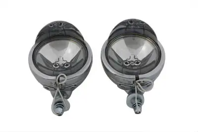 4-1/2 Inch Spotlamp Set With Visor - V-Twin Mfg. 1