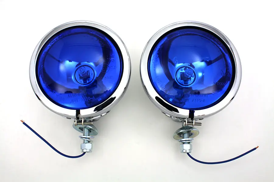 Blue Pursuit Spotlamp Set - V-Twin Mfg. 1
