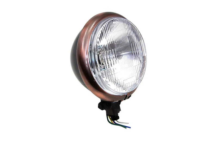 5-3/4 Inch Black Headlamp - V-Twin Mfg. 1