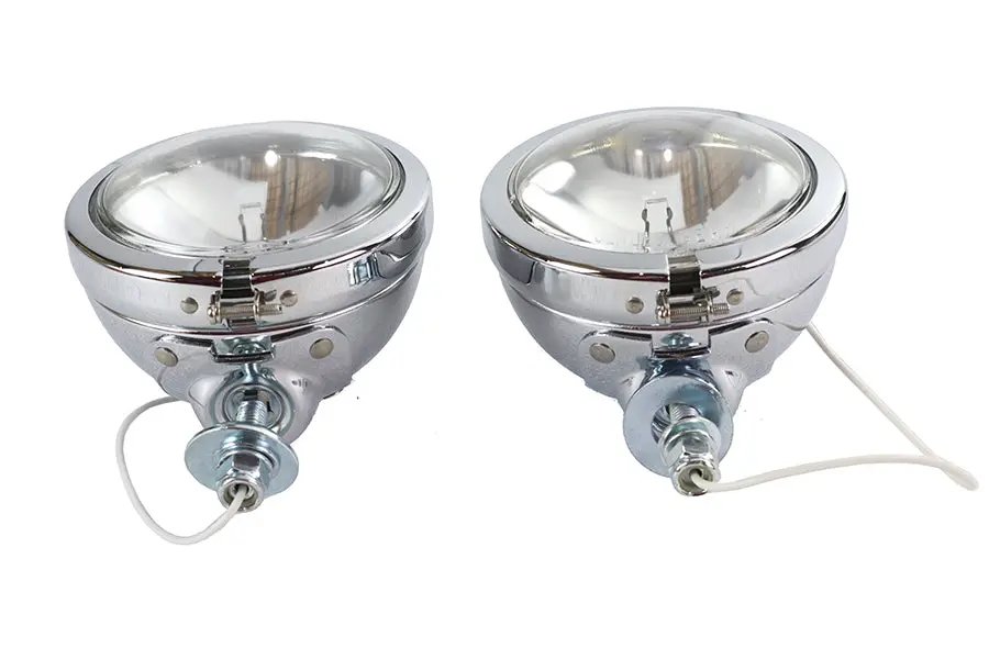 Replica Chrome Guide Spotlamp Set 12 Volt - V-Twin Mfg. 1