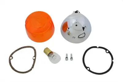 Chrome Turn Signal Assembly Front Right Or Left - V-Twin Mfg. 1
