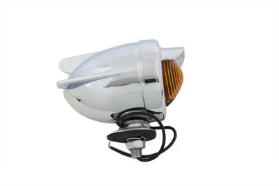 Bomber Marker Lamp Amber 3 Fin Design - V-Twin Mfg. 1