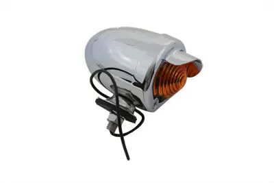 Bullet Style Amber Marker Lamp With Visor - V-Twin Mfg. 1