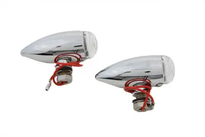Mini Bullet Clear Lens Marker Lamp Set - V-Twin Mfg. 1
