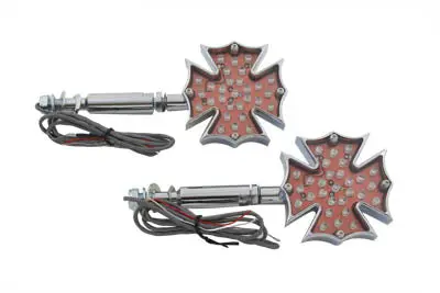 Fireman Cross Turn Signal Set Long Stud - V-Twin Mfg. 1