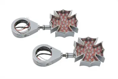 Fireman Cross Turn Signal Set With 41Mm Clamp Kit - V-Twin Mfg. 1