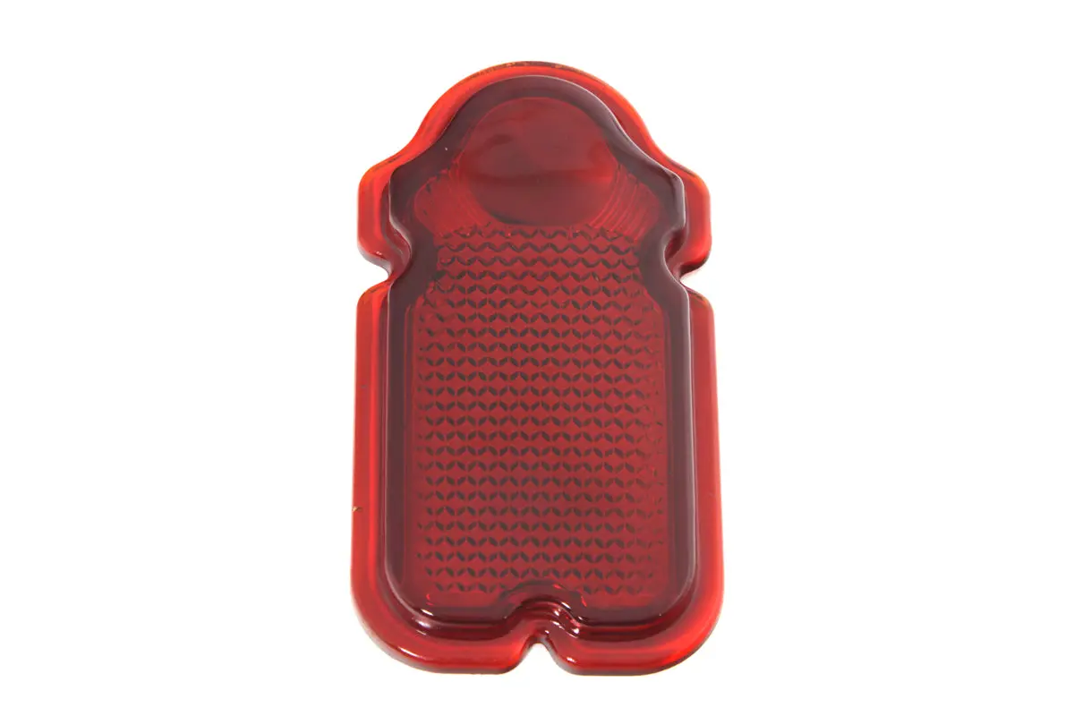 Red Glass Tombstone Tail Lamp Lens - V-Twin Mfg. 1