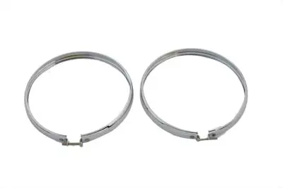 5-3/4 Inch Headlamp Chrome Outer Rim Set - V-Twin Mfg. 1