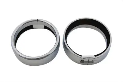 Spotlamp Chrome Frenched Trim Ring Set - V-Twin Mfg. 1