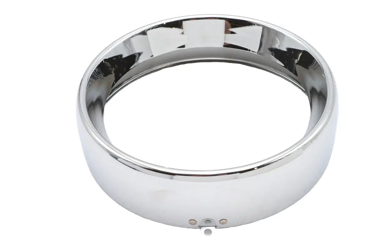 7 Inch Headlamp Chrome Frenched Trim Ring - V-Twin Mfg. 1