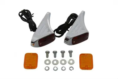 Deco Marker Lamp Set Bulb Type With Red And Amber Lenses - V-Twin Mfg. 1