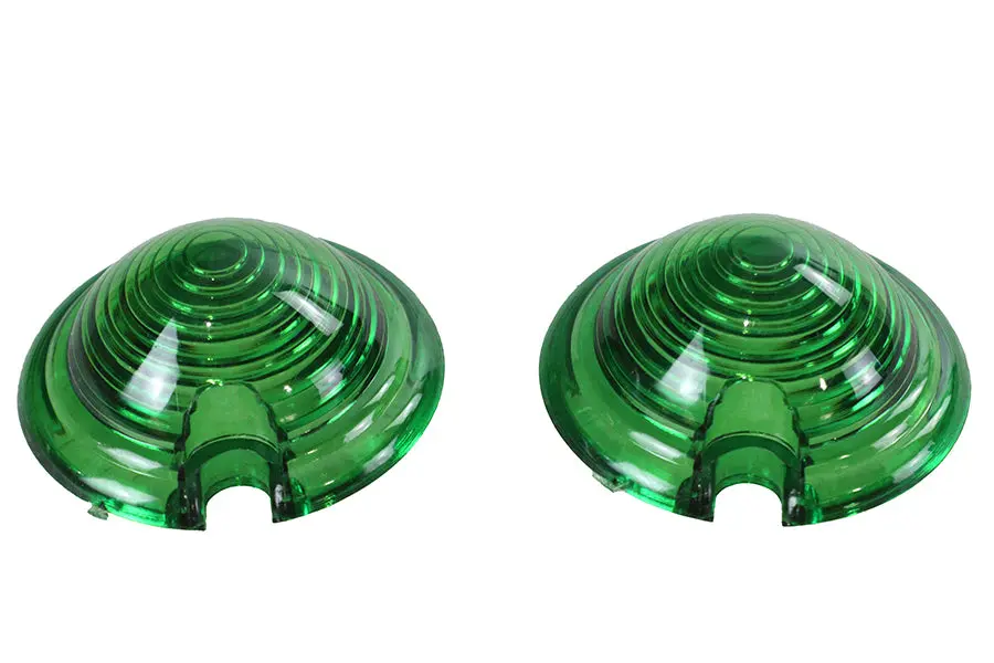 Bullet Style Marker Lamp Green Lens Set - V-Twin Mfg. 1