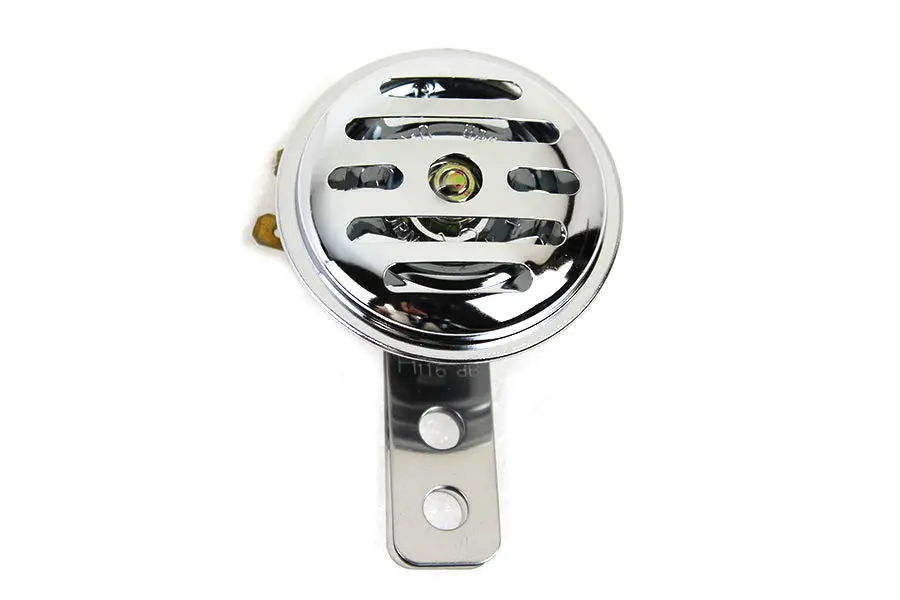 Slotted Style 12 Volt Mini Horn Chrome - V-Twin Mfg. 1