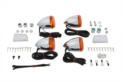 Chrome Bullet Style Turn Signal Kit - V-Twin Mfg. 1