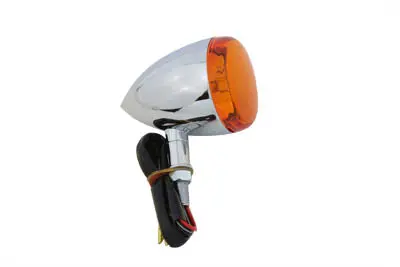 Chrome Front Torpedo Style Turn Signal - V-Twin Mfg. 1