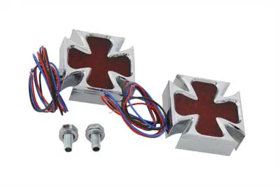 Chrome Maltese Marker Lamp Set - V-Twin Mfg. 1