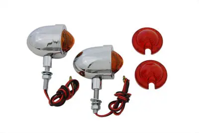 Chrome Egg Style Marker Lamp Set - V-Twin Mfg. 1
