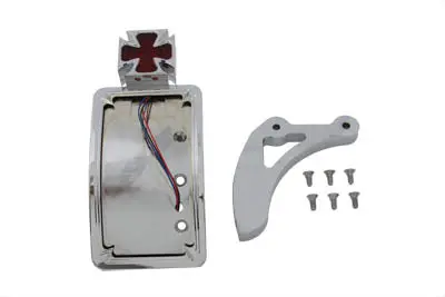 Chrome Curved Maltese Style Tail Lamp Kit - V-Twin Mfg. 1