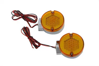 Led Turn Signal Set Rear Amber Lens - V-Twin Mfg. 1