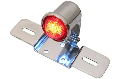 Chrome Round Tail Lamp - V-Twin Mfg. 1