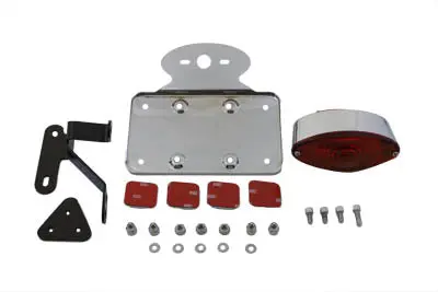 Chrome Cateye Tail Lamp Kit Horizontal Mount - V-Twin Mfg. 1