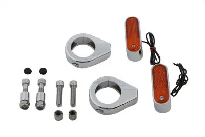 Turn Signal Kit Front With 39Mm Fork Clamps - V-Twin Mfg. 1