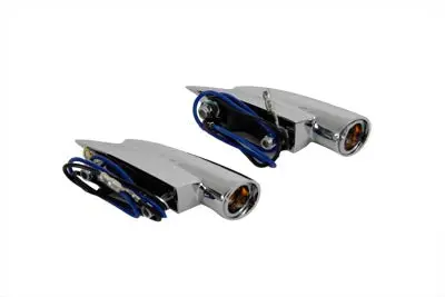 Hot Spot Indicator Lamp Set With Amber Lens - V-Twin Mfg. 1