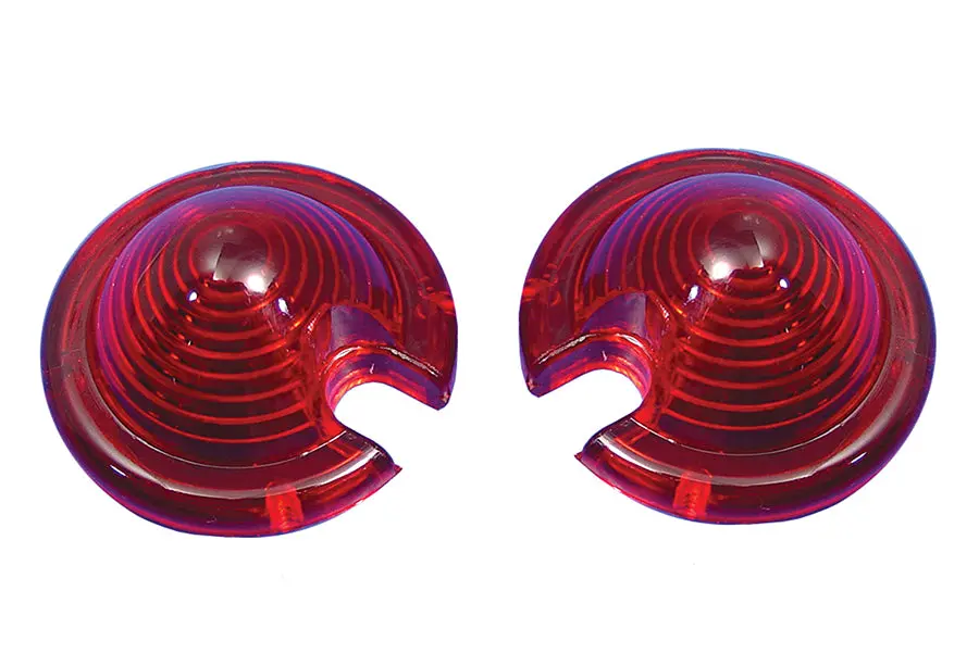 Replacement Red Lens Set For Turn Signal - V-Twin Mfg. 1