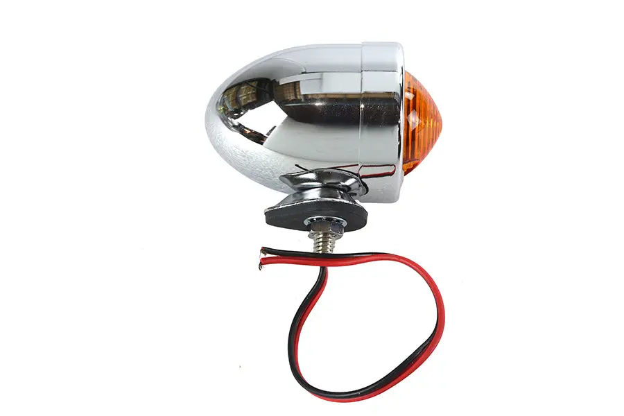 Chrome Bullet Marker Lamp 2 Wire Type - V-Twin Mfg. 1