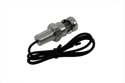 Chrome Mini License Light Grooved Style - V-Twin Mfg. 1