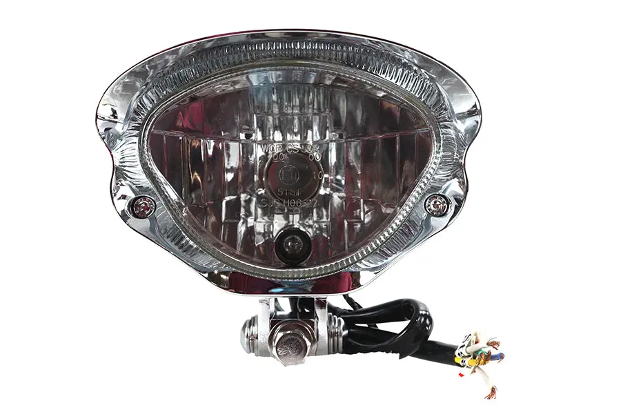 5-3/4 Inch Headlamp Assembly Glow Style With Visor - V-Twin Mfg. 1