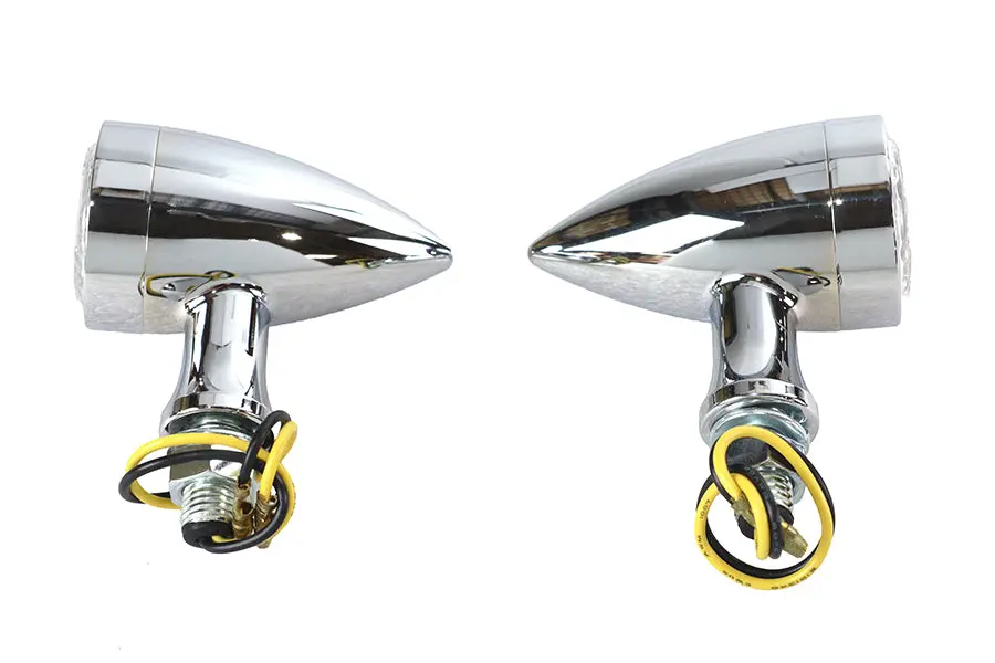 Led Bullet Marker Lamp Set Chrome - V-Twin Mfg. 1