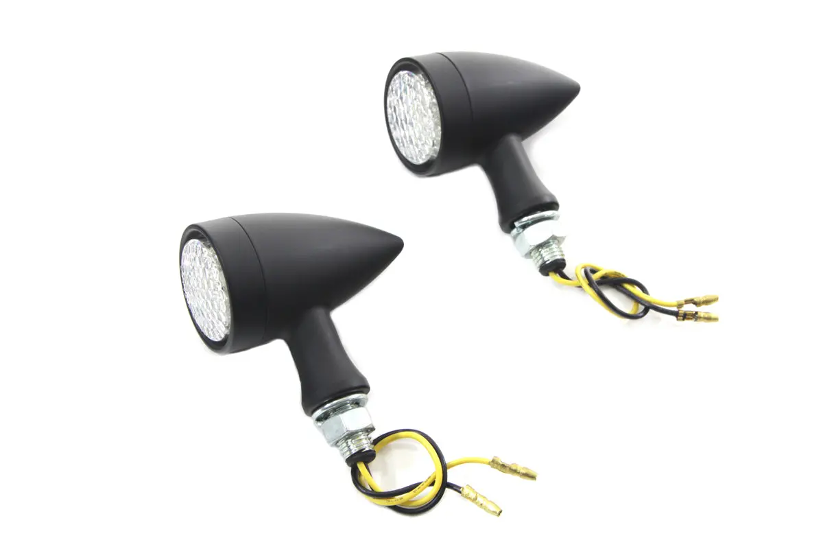 Led Bullet Marker Lamp Set Black - V-Twin Mfg. 1