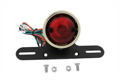 Round Tail Lamp Assembly Bobber Style - V-Twin Mfg. 1