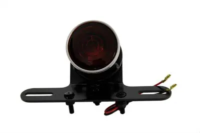 Black 2 Inch Round Tail Lamp - V-Twin Mfg. 1