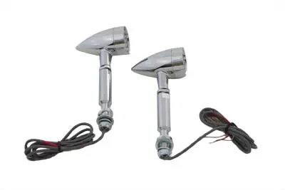 Turn Signal Set Bullet Red With Long Stud - V-Twin Mfg. 1