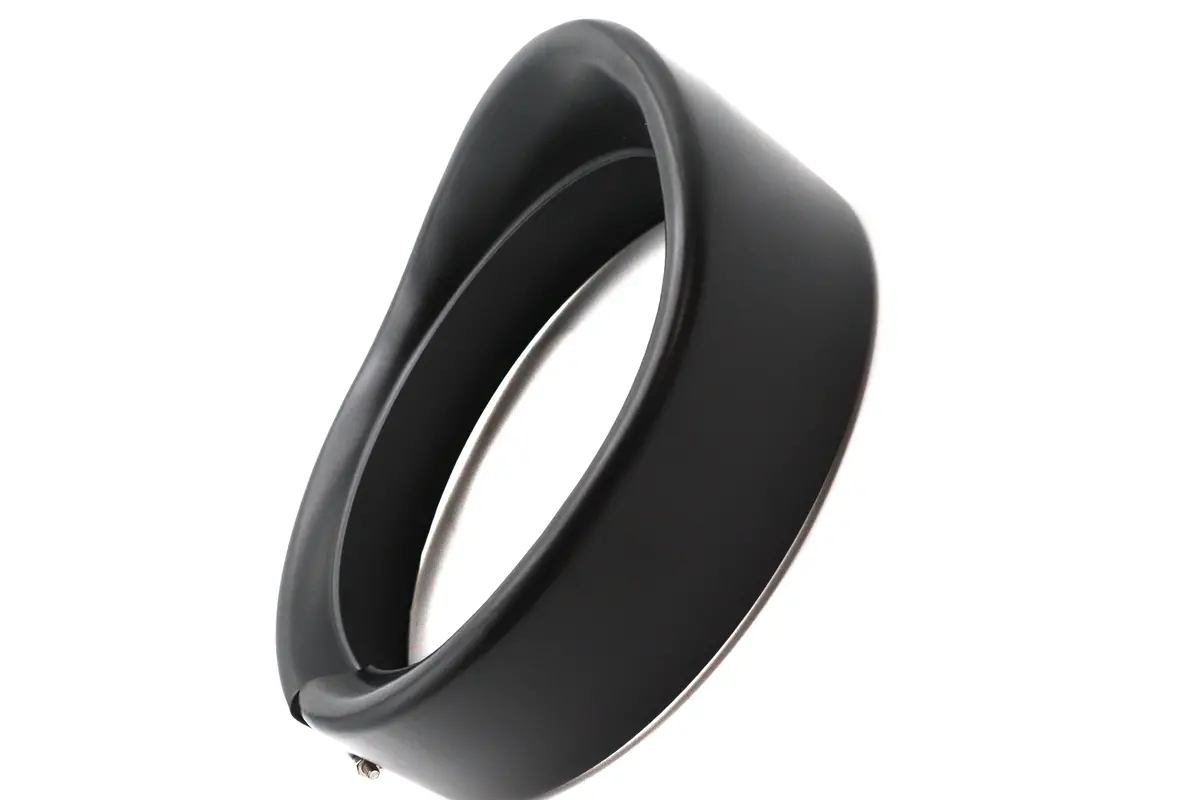 Outer Headlamp Black Frenched Trim Ring With Visor - V-Twin Mfg. 1