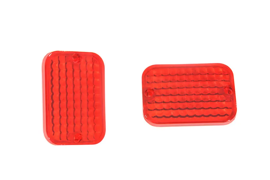 Marker Lamp Lens Set Red Standard Style - V-Twin Mfg. 1