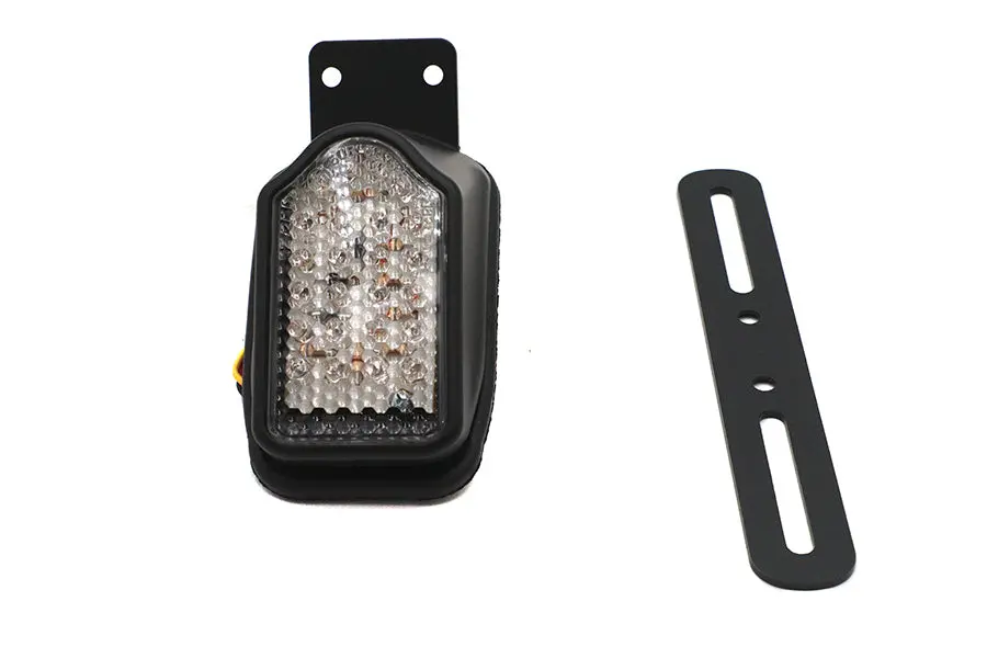 Black Mini Tombstone Tail Lamp With Bracket - V-Twin Mfg. 1