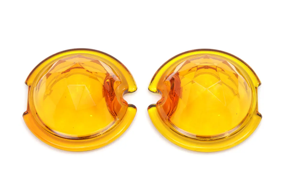 Tail Lamp Lens Set Faceted Amber - V-Twin Mfg. 1