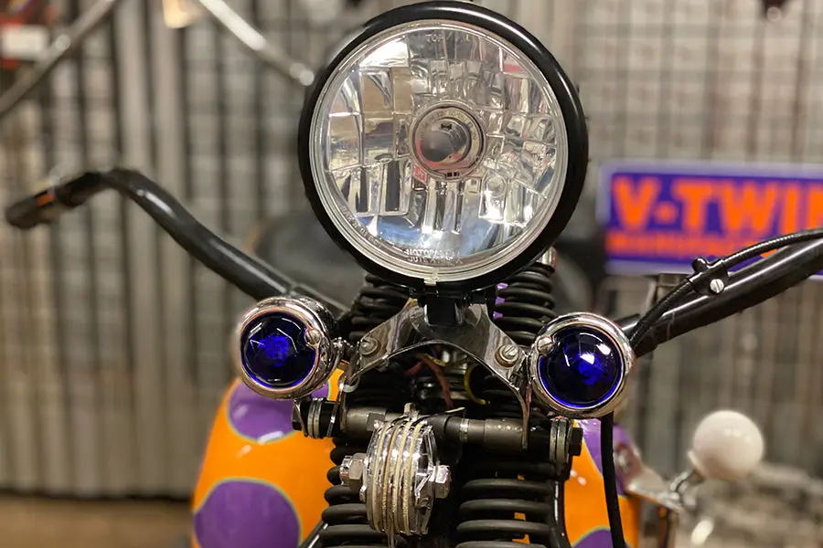 Blue Faceted Tail Lamp Lens Set - V-Twin Mfg. 1