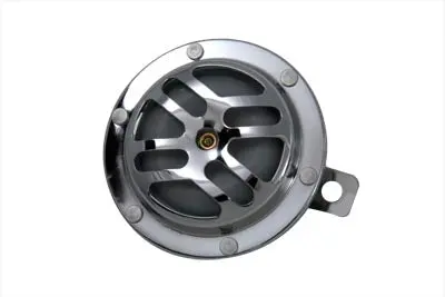 Round Horn 12 Volt Chrome 4 Inch - V-Twin Mfg. 1