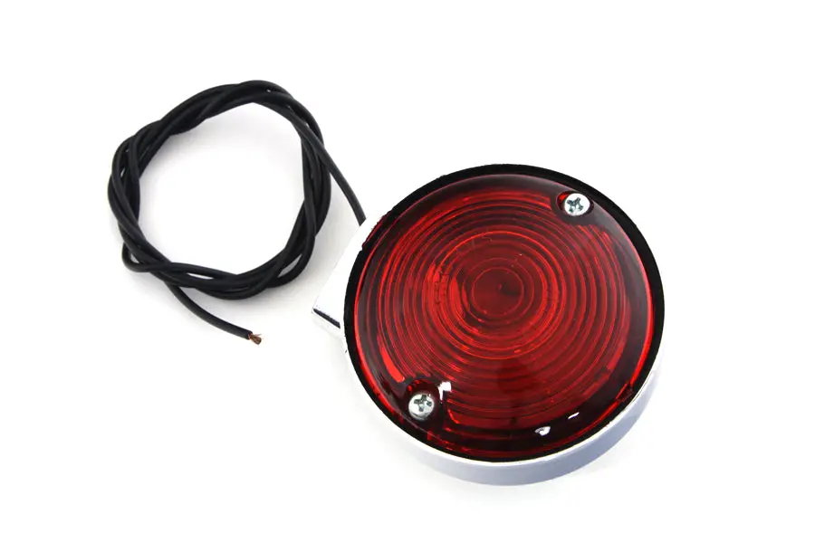 Chrome Turn Signal Front And Rear Red - V-Twin Mfg. 1