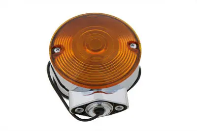 Chrome Turn Signal Front Amber - V-Twin Mfg. 1
